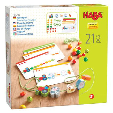 HABA - Wooden Threading Blocks Farm
